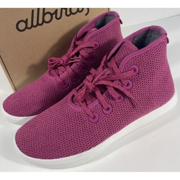 Allbirds Tree Toppers High Top Shoes Lace Up Sneakers Pink Men's US 8 NEW Nature - Picture 8 of 10